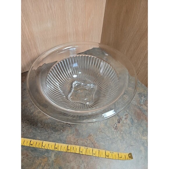 federal glass Other - Federal Glass 9" Footed Nesting Clear Mixing Bowl
